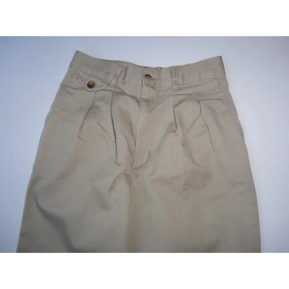 Class Club Khaki Pants Size 10 Regular Tan Pleated Boys -0317J54